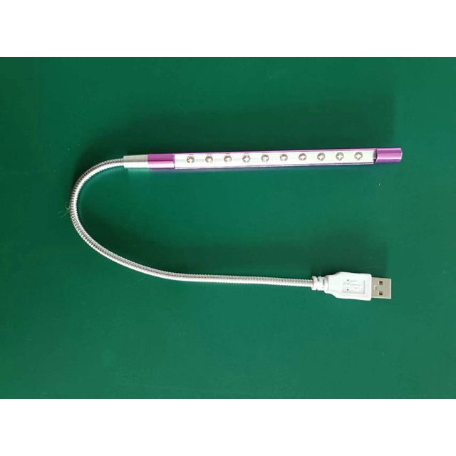 Luz de noche para cabina de lectura para dormitorio de estudiantes, luz de escritorio de aprendizaje USB con luz LED portátil, USB de aluminio, 10 luces