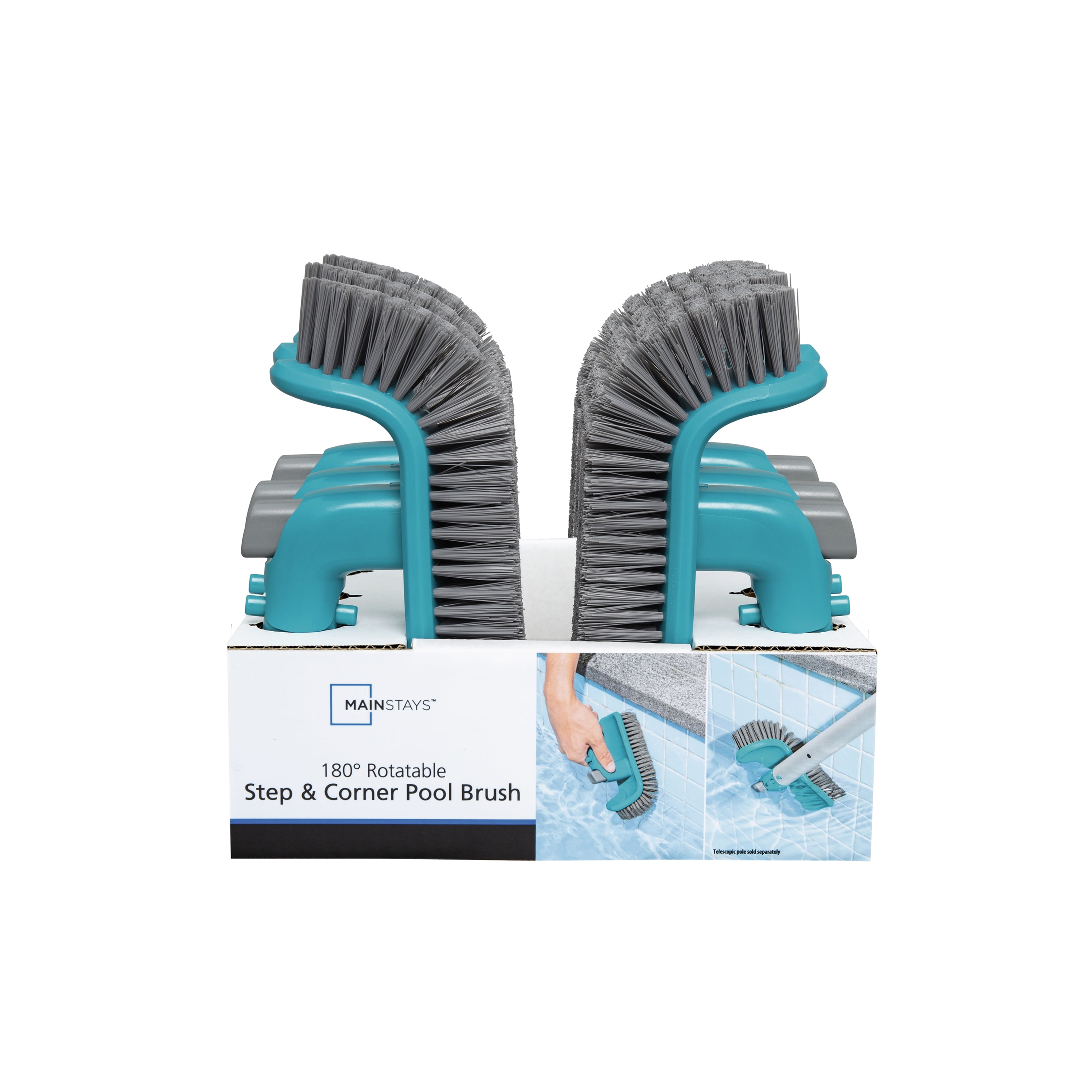 Mainstays Rotatable Step & Corner Pool Brush Head