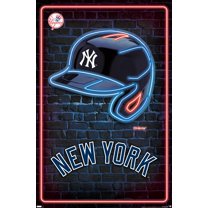 MLB New York Yankees - Neon Helmet 23 Wall Poster, 22.375" x 34"