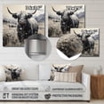 thumbnail image 4 of Designart "Portrait of Grey and White Yaks I" Animals Metal Wall Decor, 4 of 5