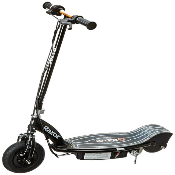 Open Box Razor E100 Glow Electric Scooter for Kids Age 8+, LED Light-Up Deck, 8" Air-filled Front Tire