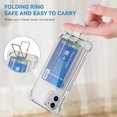 thumbnail image 3 of Decase for iPhone 11 Clear Case with Card Slot Holder, Upgrade Slim Thin Soft TPU Shockproof Wallet Cover Case with Folding Ring Kickstand for iPhone 11,Clear, 3 of 8