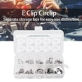 thumbnail image 2 of 120pcs E-clip Tri kit Anneau de Retenue Externe de Tri kit et Rondelle de Serrage en Acier Inoxydable Anneau de Retenue Externe circlip kit 1.5mm-10mm, 2 of 9