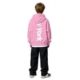 thumbnail image 6 of Toddler Boys Fashion Hoodie Sweatshirts with Large City Name Print Long Sleeve Sweatshirt Casual Fall Pullovers Size 4-5T,Pink, 6 of 8