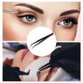 thumbnail image 5 of Unique Bargains 1 Pc Durable Eyelashes Tweezers for Bathroom Black Stainless Steel, 5 of 6