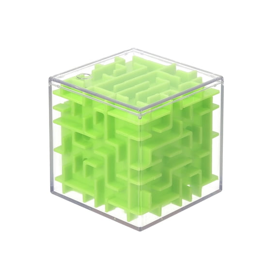 Uxcell Labyrinth Puzzle Box, 1 Pcs Puzzle Cube Funny Labyrinth Game Puzzle Box Mind Teasers Leisure Toys for Adults Birthday Gifts Party Favors, Green