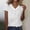 White, variant on HOMBOM T Shirts for Women Summer Graphic Tees Polka Dots V Neck Blue Young Womans Tops Short Sleeve