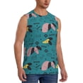 thumbnail image 2 of Uemuo Dachshund Dog Pattern Men's Sleeveless T-Shirt,Muscle Athletic Tank Top, Moisture-wicking Quick-dry Breathable Classic Tee Top for Gym Run Outdoor Sports-Large, 2 of 8