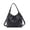 Black, variant on Large Pleated Hobo Bag for Women, Soft Faux Leather Tote, Coffee