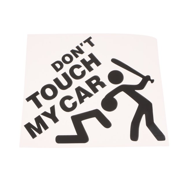 Etiqueta engomada del vinilo de la ventana del parachoques del coche '' NO TOQUES MI COCHE '' gráfico negro Baoblaze Pegatinas gráficas para parachoques de la ventana
