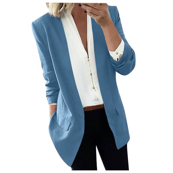 Blazers for Women Casual Women Lapel Cape Cloak Long Coat Blazers Ladies Casual Office Suit Outwear