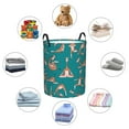 thumbnail image 6 of Fotbe Giraffes Doing Various Yoga Laundry Basket with Handles, Waterproof Large Laundry Hamper, Wash Bag for Corner Dorm, Rolling Laundry Basket with Handles-Small, 6 of 8