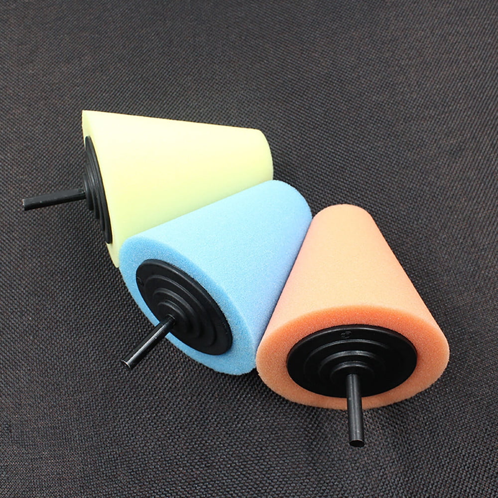 Car Wheel Hub Polish Buffing Shank Polishing Tool Foam Sponge Cone Shape Pad T