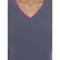 thumbnail image 3 of Signature Collection Women's V-Neck Scrub Top with Embroidery Accent, 3 of 8