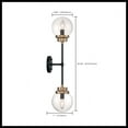 thumbnail image 6 of Nuvo Lighting - Axis - 2 Light Wall Sconce-Matte Black/Brass Finish, 6 of 8