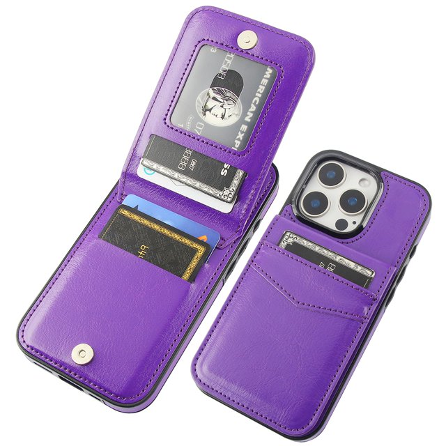 Funda tipo cartera KIHUWEY compatible con iPhone 16 Pro de 6,3 pulgadas