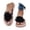 Black, variant on Toe Post Flip Flops Floral Design Soft Footbed Non Sole Casual Beach Sandals for Outdoor Wear