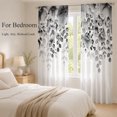 thumbnail image 3 of Grey Tulip Eucalyptus Sheer Curtains 96 Inch Length 2 Panels Set, Spring Summer Botanical Floral Chic Voile Window Treatment Semi Sheer Long Curtains Drapes for Bedroom/Living Room/Kitchen 52"x96"x2, 3 of 8