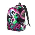 thumbnail image 1 of Goofa The Nightmare Before Christmas Pattern Durable Canvas Daypack - High-Quality Vintage Backpack, Compact & Versatile for Travel and Everyday Use-Medium, 1 of 5