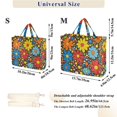 thumbnail image 2 of FORMRS Womens Corduroy Tote Bag Crossbody Shoulder Handbag with Pocket, Cartoon Flowers, 2 of 7