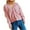 Pink, variant on jsaierl Women's Button Down V Neck Crop Tops Heart Print Knit Cardigan Sweater Outwear