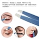 thumbnail image 5 of R.A Pinzas Pinzas inclinadas profesionales para vello facial Mujeres y hombres Pinzas de precisión de acero inoxidable para pinzas de pelo encarnado (negro) (azul) ET-UK1, 5 of 5