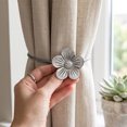 thumbnail image 5 of Werulen Vintage Resin Flower Magnetic Curtain Tiebacks, Retro Floral Drapery Holdbacks with Strong Magnets, No Drill Curtain Holders, Decorative Window Curtain Clips, Magnetic Curtain Tiebacks, 5 of 6