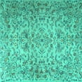 thumbnail image 1 of Ahgly Company Indoor Square Persian Turquoise Blue Traditional Area Rugs, 5' Square, 1 of 4