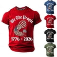 thumbnail image 3 of Mens 250 Anniversary Usa Shirt 250 Anniversary Usa Flag 1776-2026 250th Birthday T-Shirt Big & Tall Lightweight America Pullover Activewear, 3 of 3