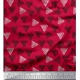 thumbnail image 1 of Soimoi Rayon Fabric Triangle Block Print Fabric by The Yard 56 Inch Wide, 1 of 1
