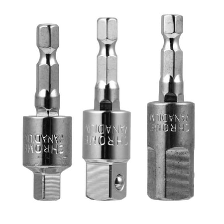 

Raindrops 3pcs HEX Bit Socket Set 360掳Rotatable Hex Driver Adapter