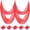 Red, variant on 5 Pack Halloween Decorations, Kabnic Halloween Gauze - Creepy Cloth for Indoor & Outdoor Halloween Decor, Haunted Houses, Gardens, Front Doors & Spider Web Decorations, 30"W x 72"L