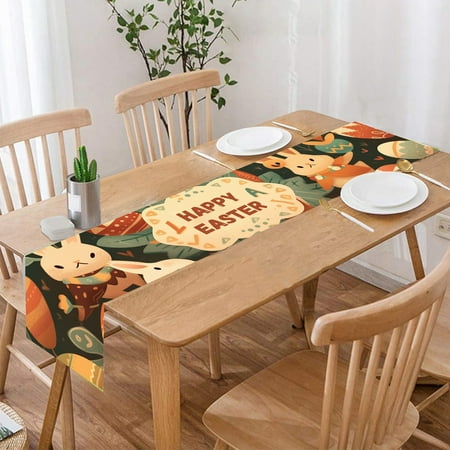 

Weerihhol Easter Table Flag Bunny Egg Table Decoration Tablecloth Household Insulated Table Mat Easter Table Decorations 48 in Table Bedroom Decorations Beach Table Runners 72 Inches Long Wide Table