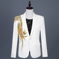 thumbnail image 4 of Mardi Gras blazer for men Men's Casual Style Suitable For Parties And Stage Hosting Performances Long Sleeved Suit Jacket, 4 of 6