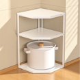 thumbnail image 4 of <p>Kitchen Standing Pot Rack Kitchen Cookware Stand Kitchen Corner Shelf Stand Kitchen Shelves Kitchen Small Corner Shelf Rack Fan Shaped Space Saving Stable Carbon Steel Cookware, 4 of 7