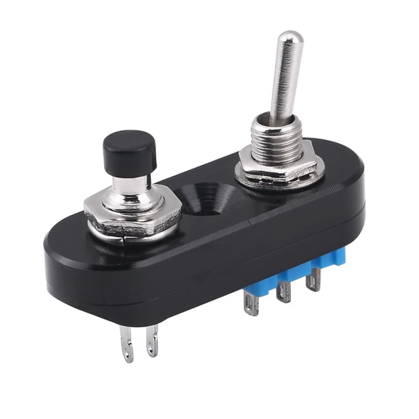 Aleación de aluminio Manillar de motocicleta universal Interruptor de agarre Interruptor de bocina de faro Encendido/apagado Negro