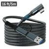 16ft/5m Link Cable Fit for Oculus Quest 2, EEEkit 2-in-1 High-Speed Data Transfer Fast Charging Cable, USB 3.0 Type C to C Extension Charger Cord for Virtual Reality, Gaming PC