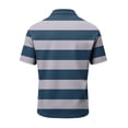 thumbnail image 6 of Havenx Stripes Golf Polo Shirts for Men Short Sleeve 3 Buttons Shirts Collared Fast Dry T Shirt Classic Fit Summer Work Business Tops,Royal Blue M, 6 of 6