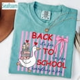 thumbnail image 4 of VibeNest Studio Unisex Back to School Everything Is Fine Silly Goose Funny Teacher Garment Dyed Graphic T-Shirt, 4 of 8