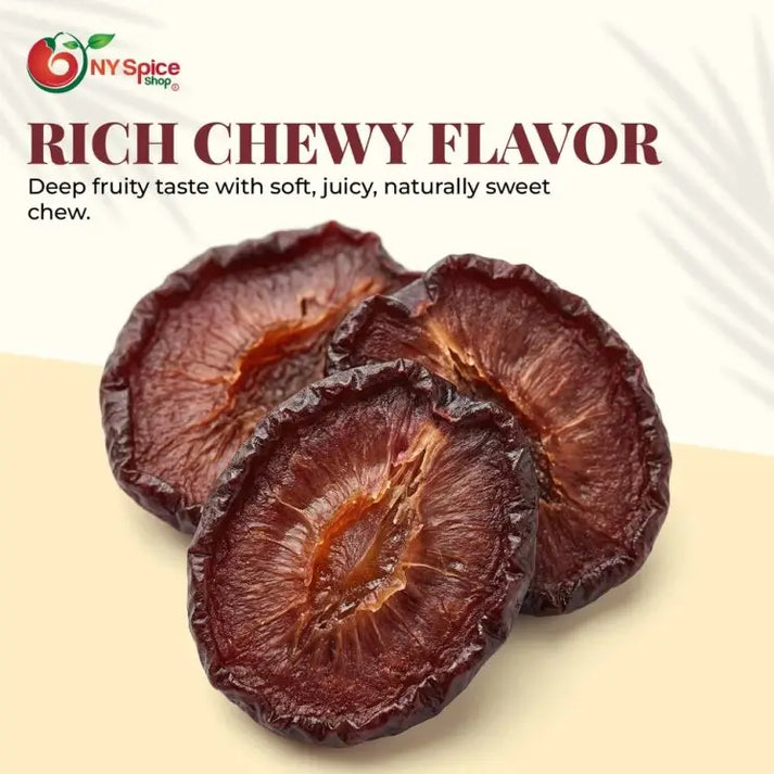 NY SPICE SHOP Dried Red Plums - 3 Pound - Sweet California Sun Dried Plums - Sweetened Red Plums - Dried Plum Halves - Soft Red Plum Pieces