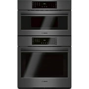 Bosch HBL8743UC 30 inch Black Stainless Electric Convection Wall Oven with Microwave