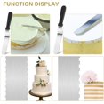 thumbnail image 2 of LAICAIW 4 Pcs Cake Decorating Supplies Kit, Cake Scraper Smoother Tool Set Metal Angled Icing Spatula 9'' Stainless Steel Bench Scraper for Baking Frosting Cake Comb Striped Buttercream Smoother for, 2 of 7
