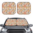 thumbnail image 2 of Fotbe Colorful Owls Juego de 2 Piezas de Parasoles para Parabrisas | Bloqueador Solar para Auto | Accesorios Plegables para Protección Solar Interior-Large, 2 of 6