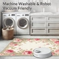 thumbnail image 5 of ODIKA 4'x6' Machine Washable Non-Slip Area Rug, Blossoming Garden Delight Accent with Delicate Rose High Traffic Rug, Pink, 218874, 5 of 7