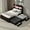 Dark Brown, variant on Harper & Bright Designs Twin XL Size Platform Bed with Storage LED Headboard, USB Charging Station and 2 Drawers, Wood Bed Frame with Twin Size Trundle for Bedroom, Gray
