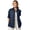 Navy, variant on Women's Plus Size Stretch Cotton Oversized Poplin Shirt