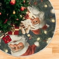 thumbnail image 6 of Ryvnso Christmas Tree Skirt Santa Claus Christmas Lights Xmas Tree Skirts Ornament Home Decorations 35.4", 6 of 6