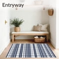 thumbnail image 3 of ODIKA 8'x10' Machine Washable Non-Slip Area Rug, Nautical Striped Plaid Decorative Accent High Traffic Rug, Blue, 543147, 3 of 7