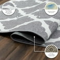 thumbnail image 4 of My Magic Carpet Machine Washable Moroccan Trellis Grey 5x7 Area Rug - Non-Slip Indoor Rugs for Living Room, Bedroom, 4 of 7