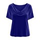 thumbnail image 4 of Camisas de Color Sólido para las Mujeres Plisados Estirables Puños V-Cuello Suéter de Moda, Camisas de Manga Larga de las Mujeres para el Hogar Y el Uso Diario, 4 of 5